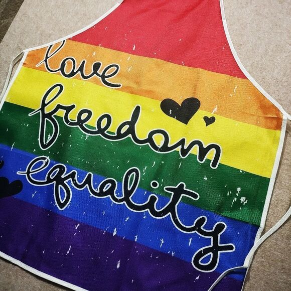 Pride Rainbow Love Freedom Equality Unisex Apron #7 - Picture 2 of 3